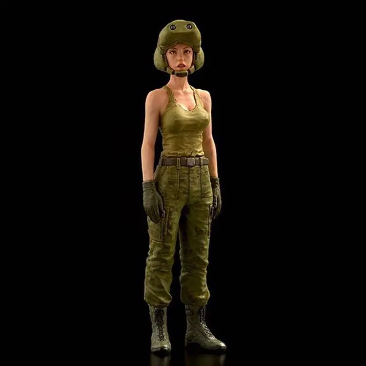 Модель танкиста из литой смолы 1:35, женщине-солдату Требуется ручное покрытие, модель из смолы Бесплатная доставка