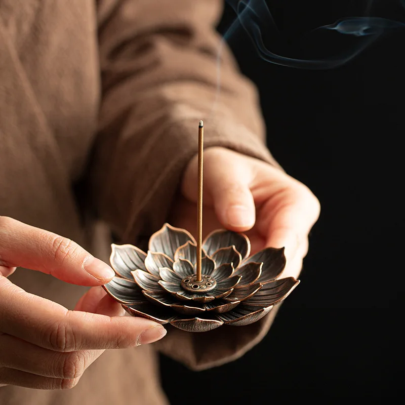 Вставка аромата Lotus Вертикальная печь из пористого сандалового дерева Бытовая печь для ароматерапии чайной церемонии в помещении