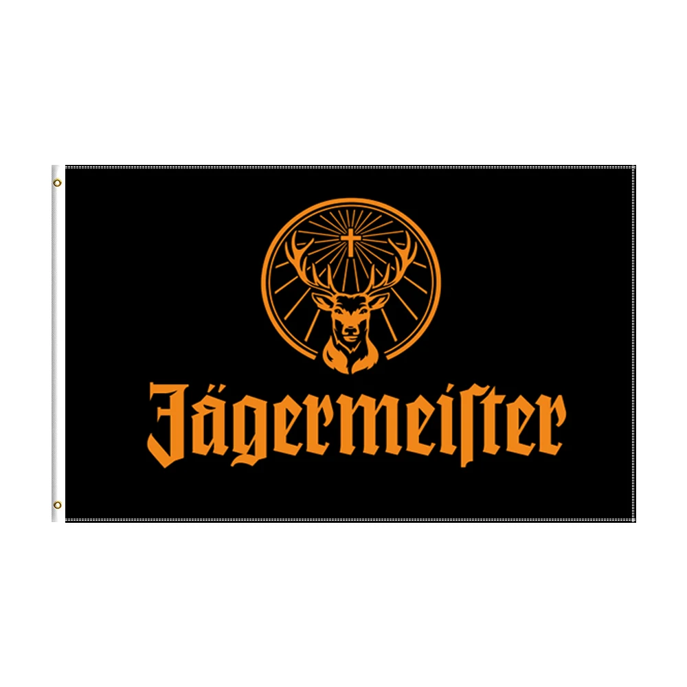 Флаг Jagermeister размером 3x5 футов с принтом из полиэстера для декора.