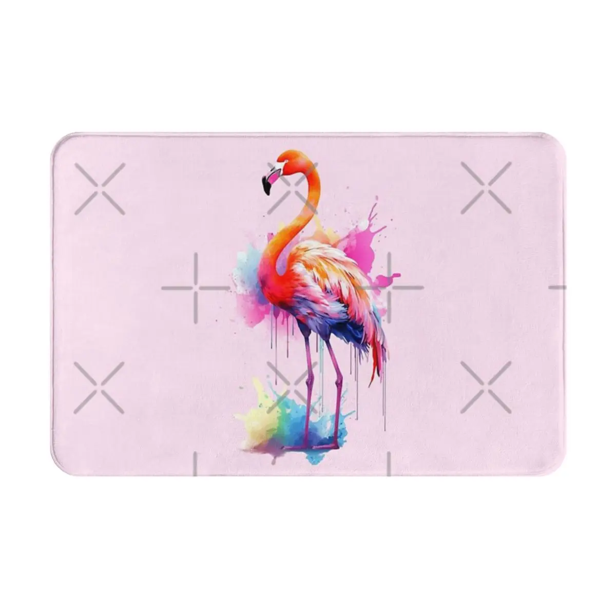 Красочный Фламинго - Ковер, Половик, Коврик для ванной