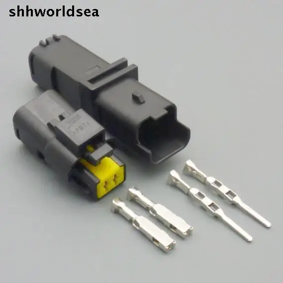 shhworldsea 5/30/100 компл. 1,5 мм женский мужской 2Pin автомобильный разъем Датчик температуры воды подключаемый модуль