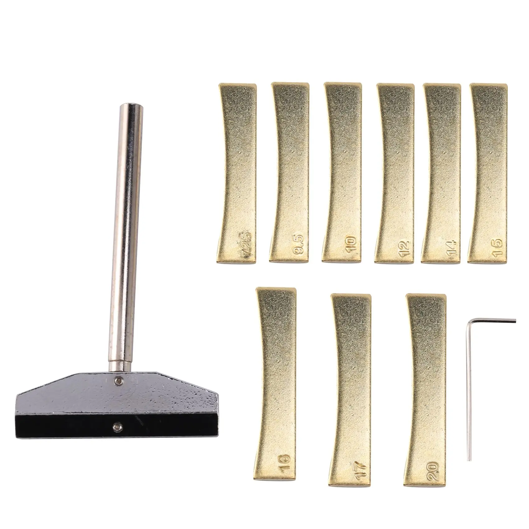 Инструмент для ремонта электрогитары Пресс-колпачок для грифа из сплава Со вставками для пресс-колпачка Аксессуар для музыкального инструмента - золотой