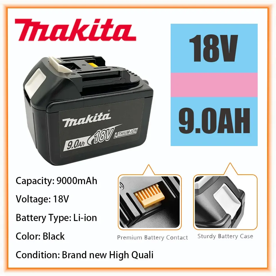 Сменный аккумулятор Makita 18V 9.0Ah BL1830 BL1830B BL1840 BL1840B BL1850 BL1850B аккумуляторная батарея со светодиодным индикатором