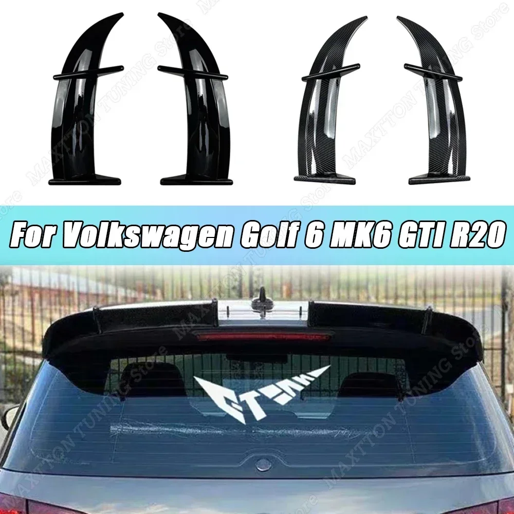 Для Volkswagen Golf 6 MK6 GTI R20 Глянцевый Черный ABS Задний багажник, спойлер на крыше, крыло, внешний тюнинг в стиле AK, автомобильные Аксессуары