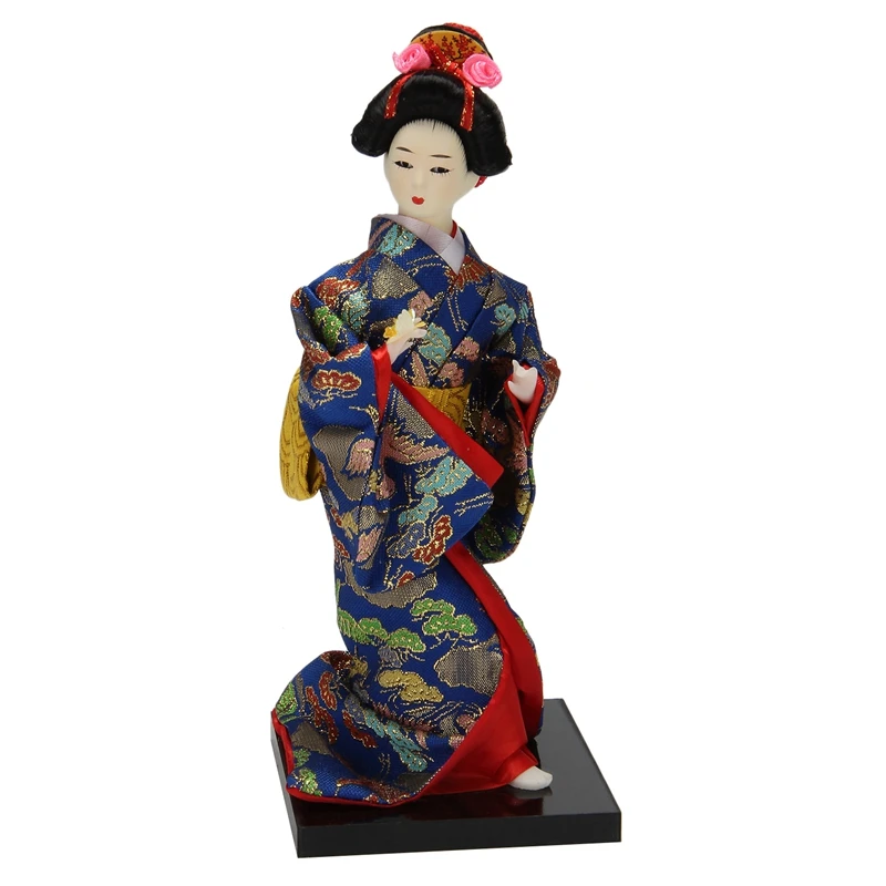Японские народные куклы Гейши, куклы-кимоно, Шелк ручной работы, Народные ремесла, Статуя, декор, хобби, коллекция украшений для показа