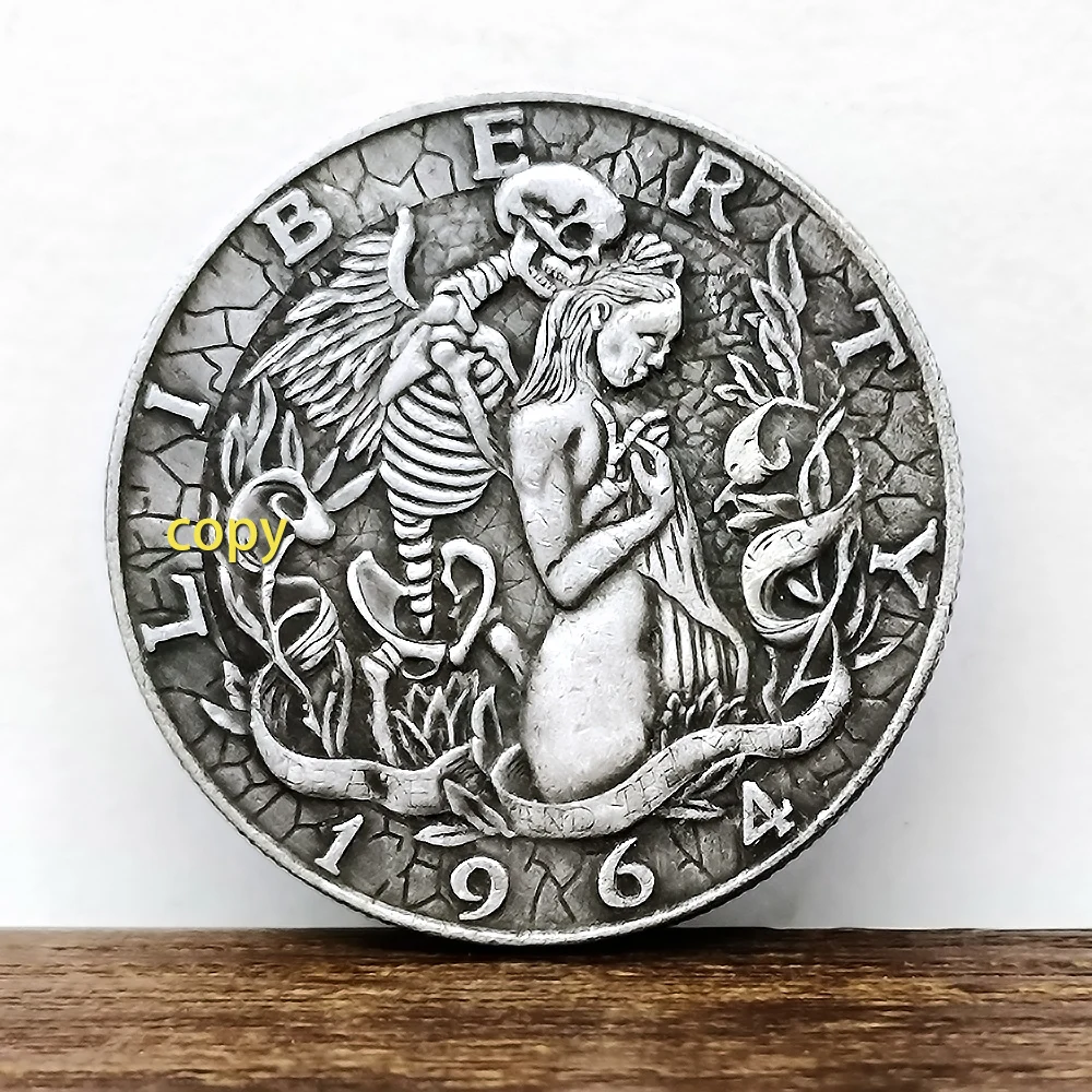 Монеты Бродяги 1964 года Кеннеди за полдоллара, Любовь Дьявола, Бродячая Волшебная монета, Забавная скульптура, предметы коллекционирования