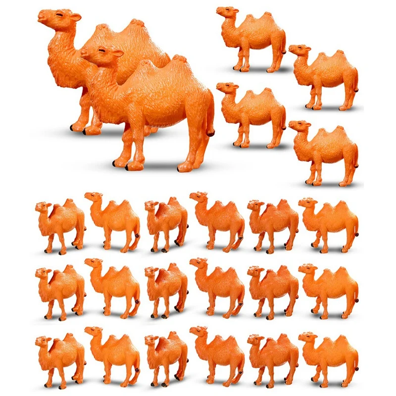 Фигурки верблюдов из 24 предметов, миниатюрные игрушки, модели верблюдов, фигурки животных для тортов, украшения для домашнего рабочего стола, декор