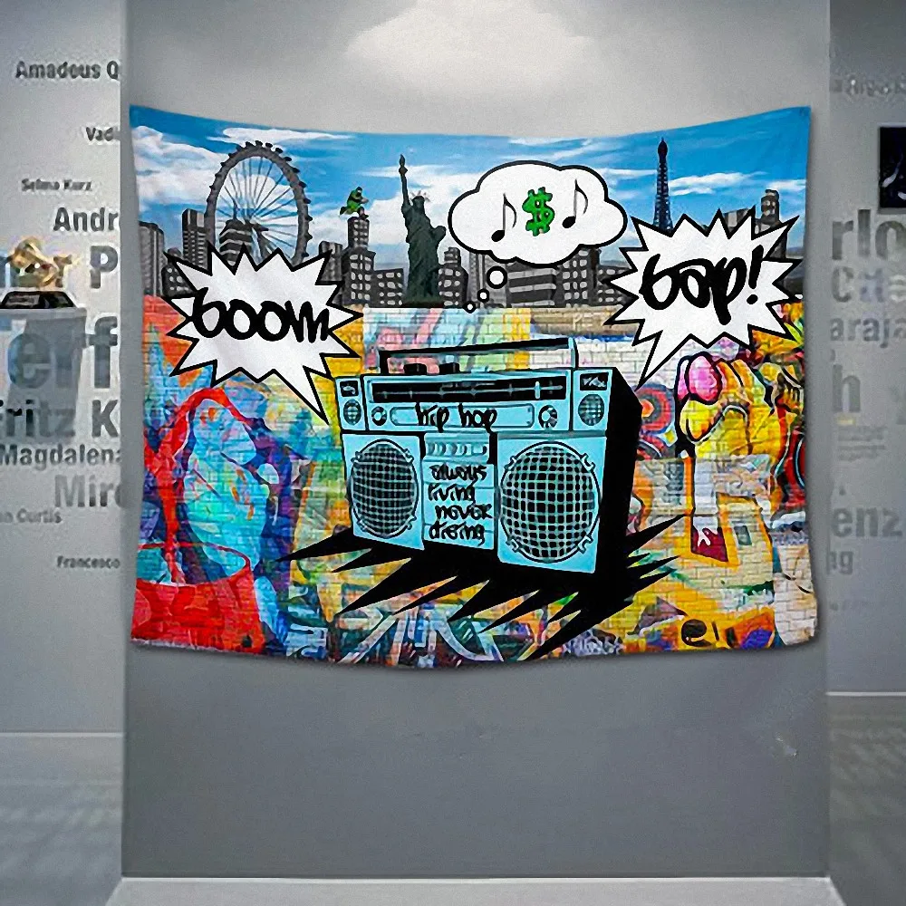 Хип-хоп \ Рок \ Трэш-Метал \ Регги Музыкальный плакат с большим флагом, занавес, баннер HD, ткань с гобеленовым принтом на 4 отверстия, Художественное оформление комнаты