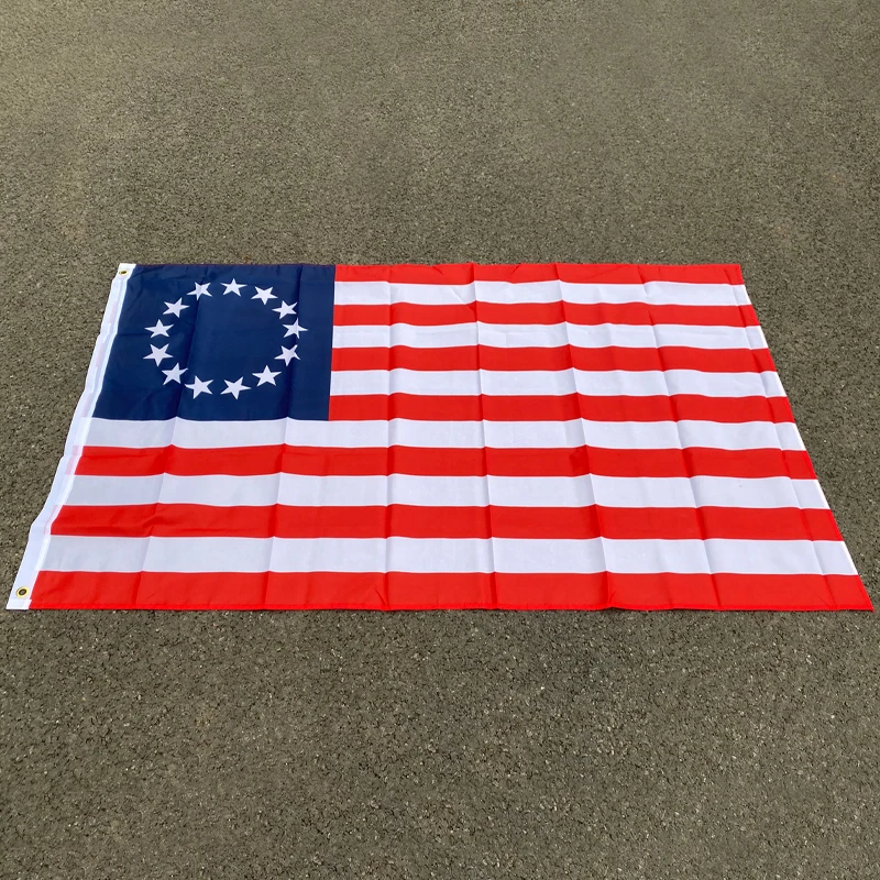 бесплатная доставка aerxemrbrae flag150x90 см флаг США С Двусторонним Принтом Из Полиэстера 13 звезд США 1777 американский Флаг Бетси Росс